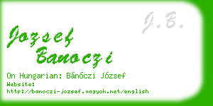 jozsef banoczi business card