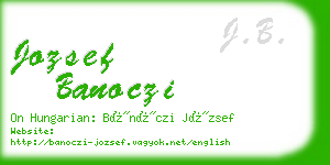 jozsef banoczi business card